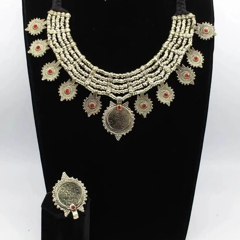 Handmade Coins Chokers And Earring and ring