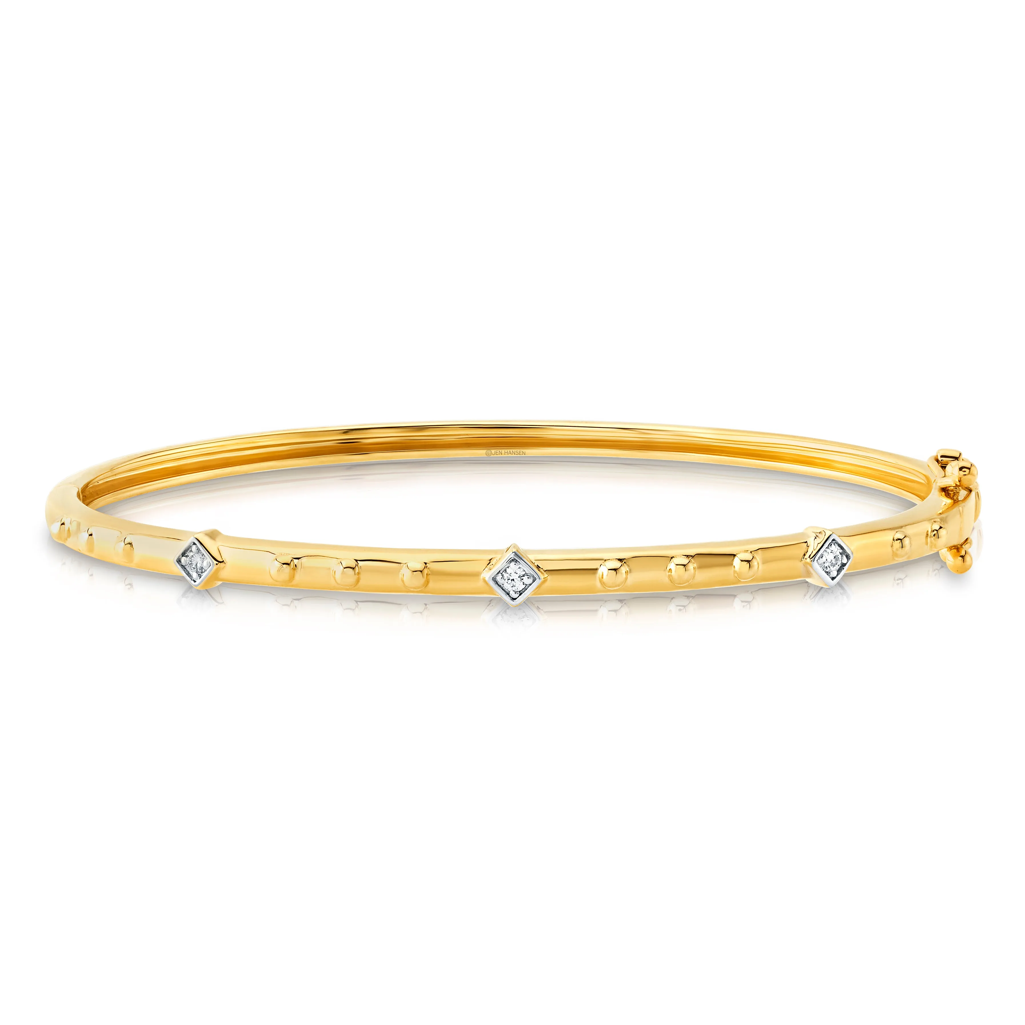 Harmonious diamond bangle, 14kt gold