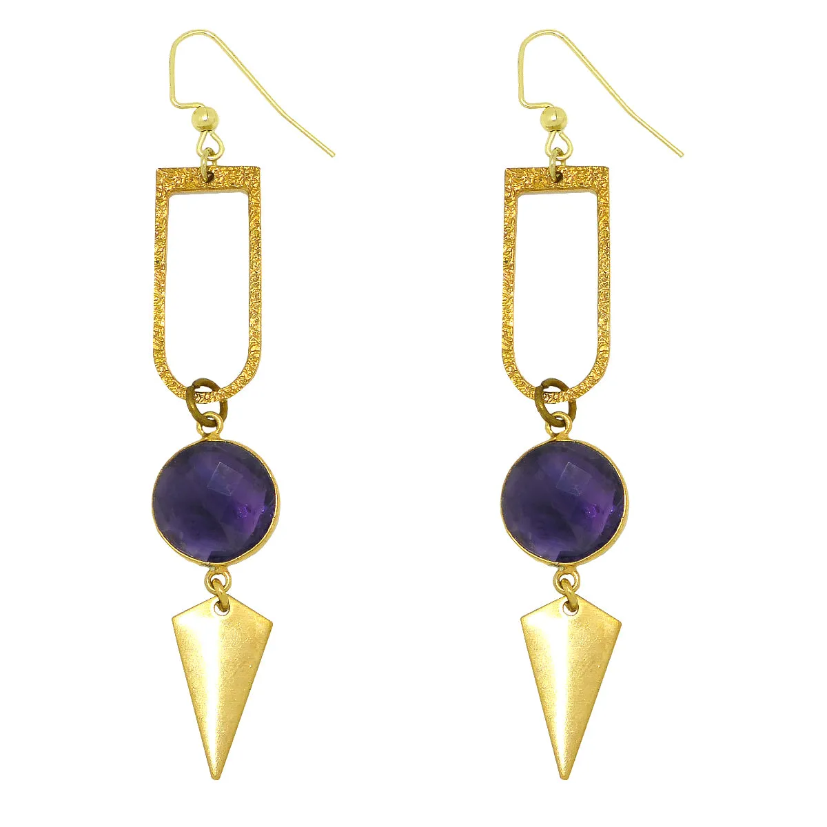 Hespera Cora Amethyst Dangle Geometric Earrings Nordstrom's