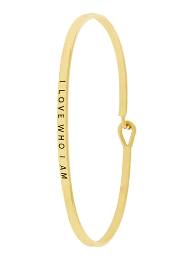 I Love Who I Am Bangle Bracelet