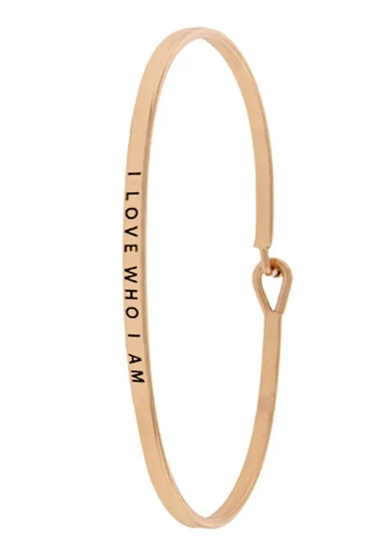I Love Who I Am Bangle Bracelet