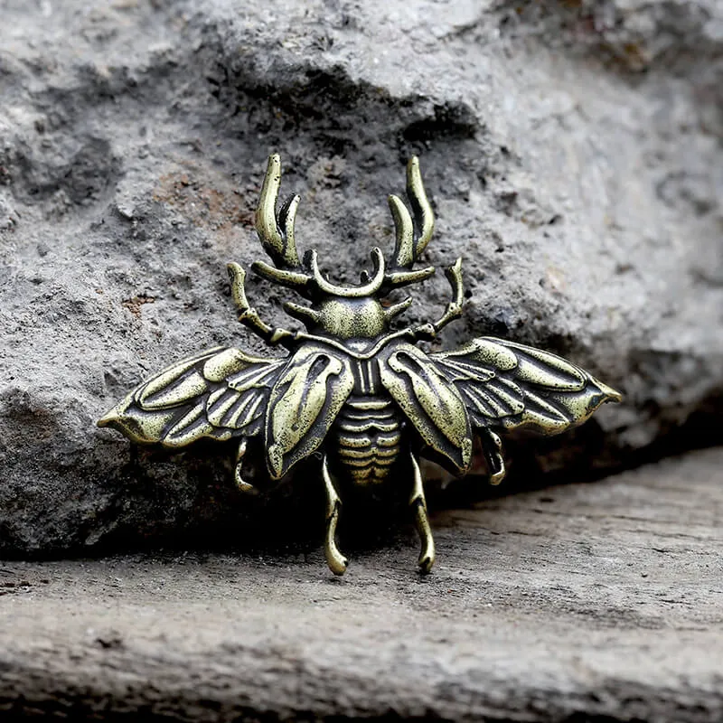 Insect Beetle Zinc Alloy Brooch