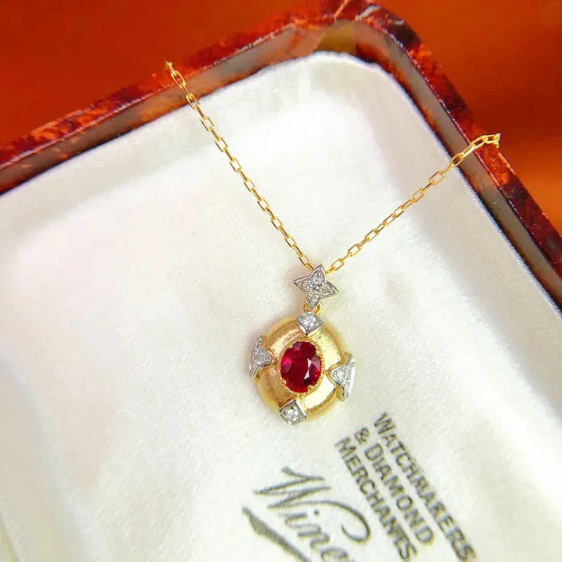 Italian Vintage Jewelry Luxury Artificial High Quality Emerald Pendant Necklaces