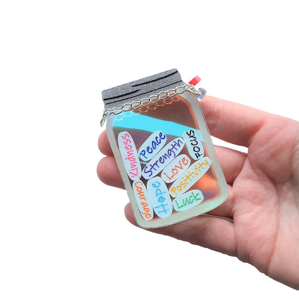 Jar Of Sentiments Brooch by Cherryloco