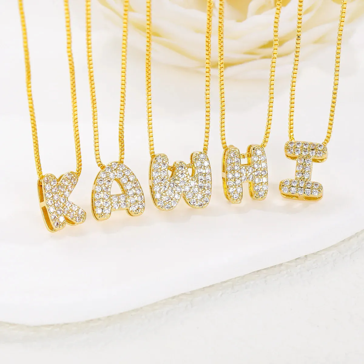 KMVEXO Initial Charm A-Z Pendant Necklace for Men Women