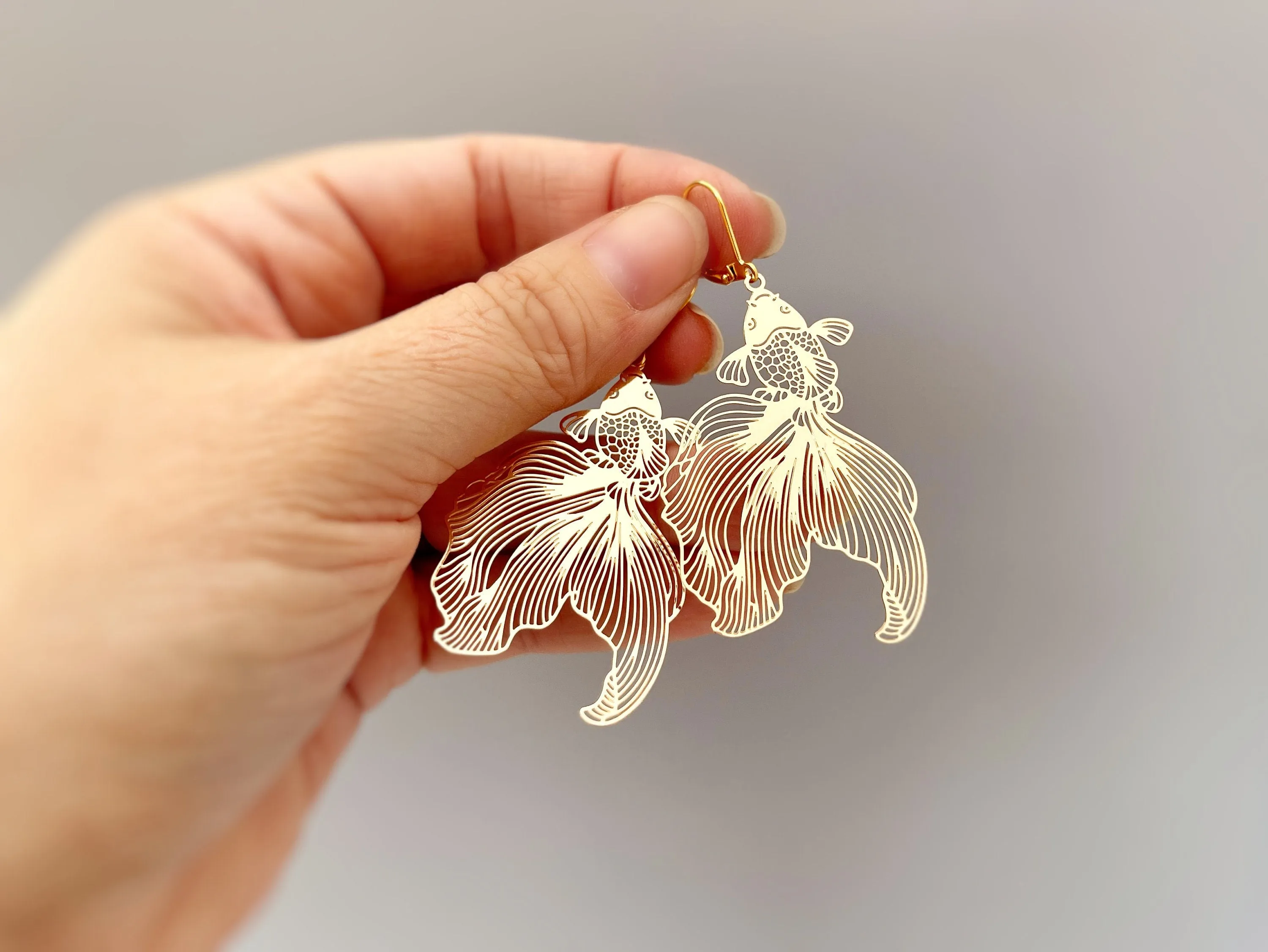 Koi Earrings, Dangle