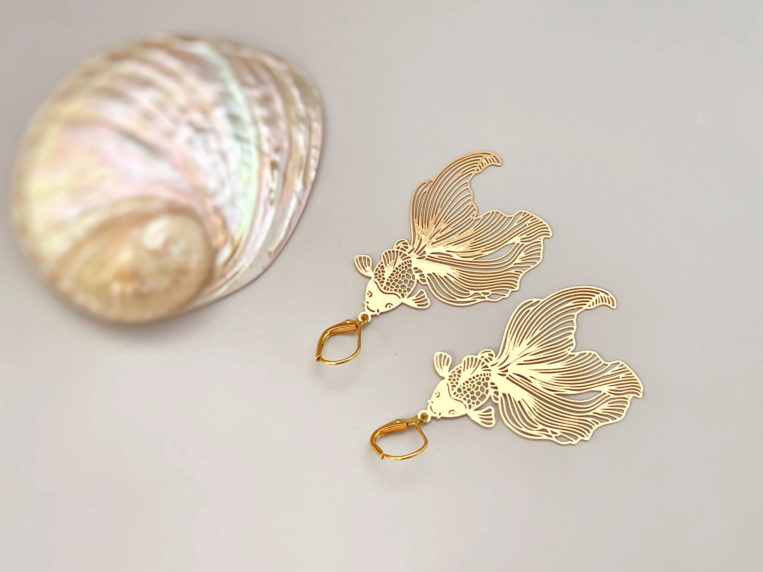 Koi Earrings, Dangle