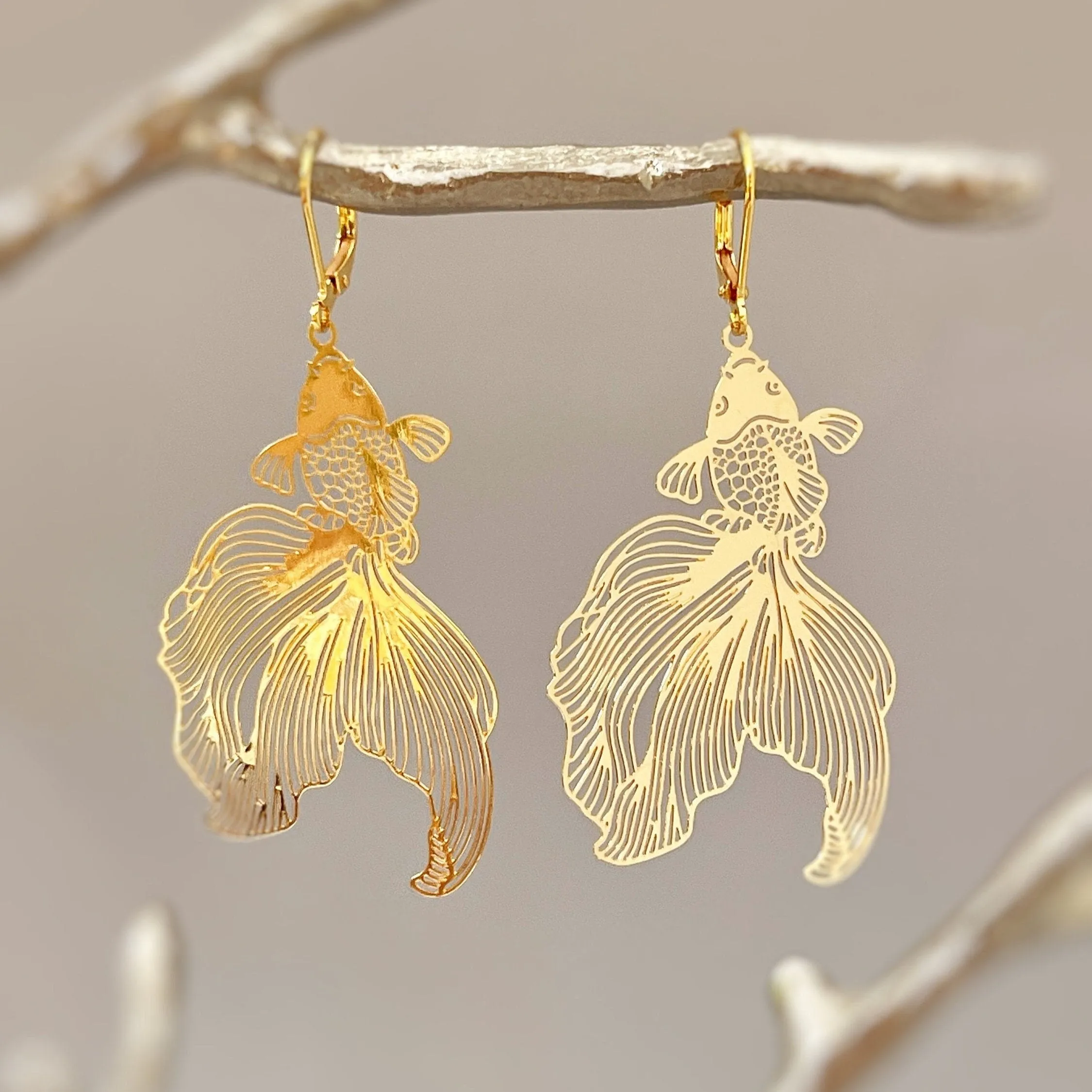 Koi Earrings, Dangle