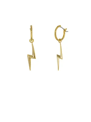 Long Lightning Bolt Hoops