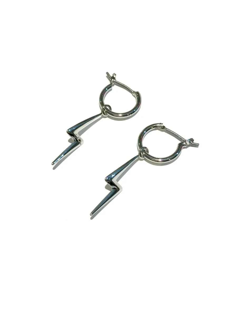 Long Lightning Bolt Hoops