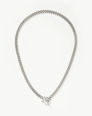 Lucy Williams T-Bar Chain Necklace | Silver Plated