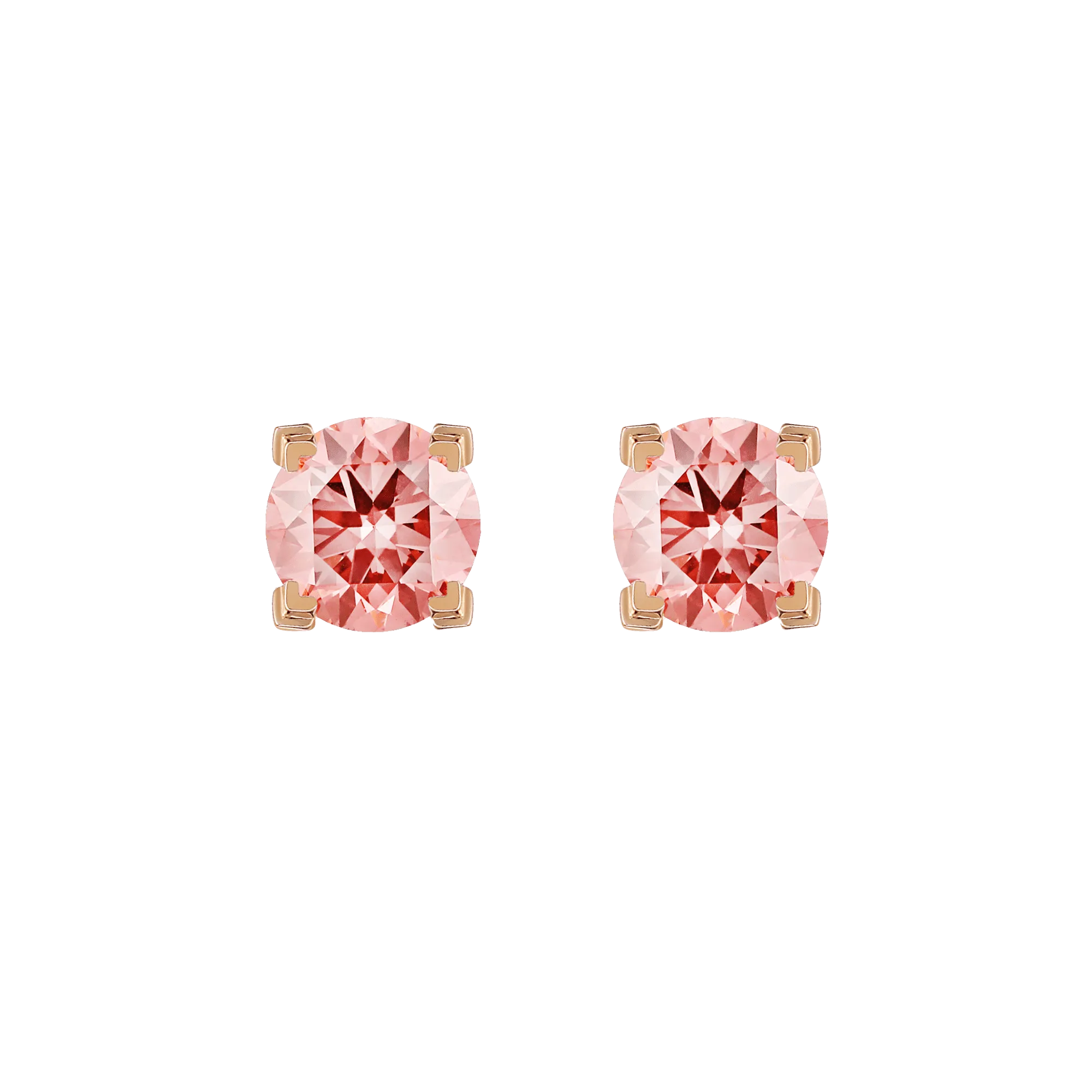 Luna pink diamond solitaire earrings 0.4ct