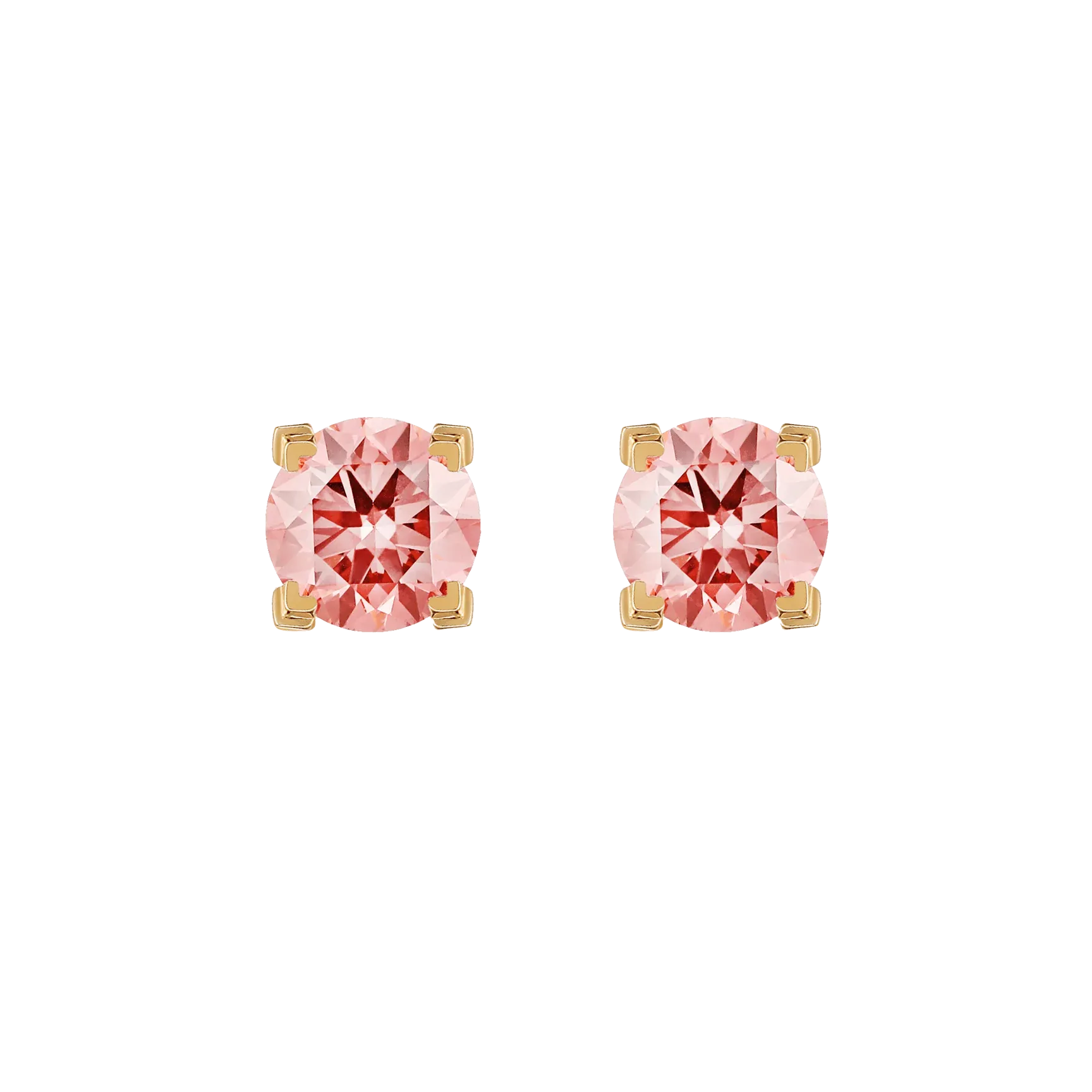 Luna pink diamond solitaire earrings 0.4ct