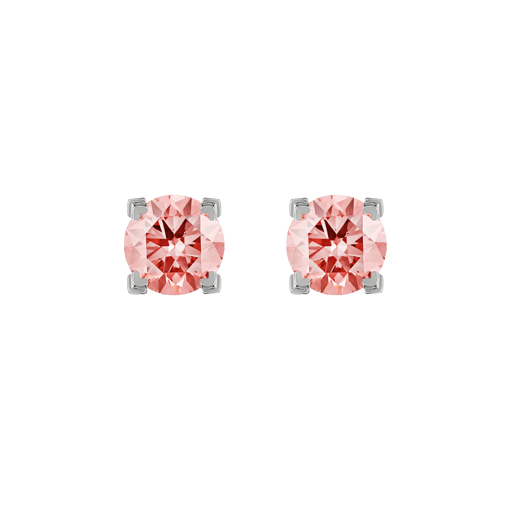 Luna pink diamond solitaire earrings 0.4ct