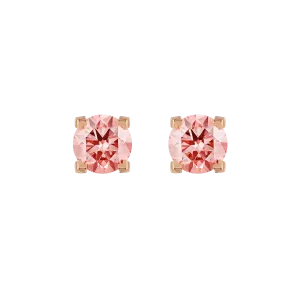 Luna pink diamond solitaire earrings 0.4ct