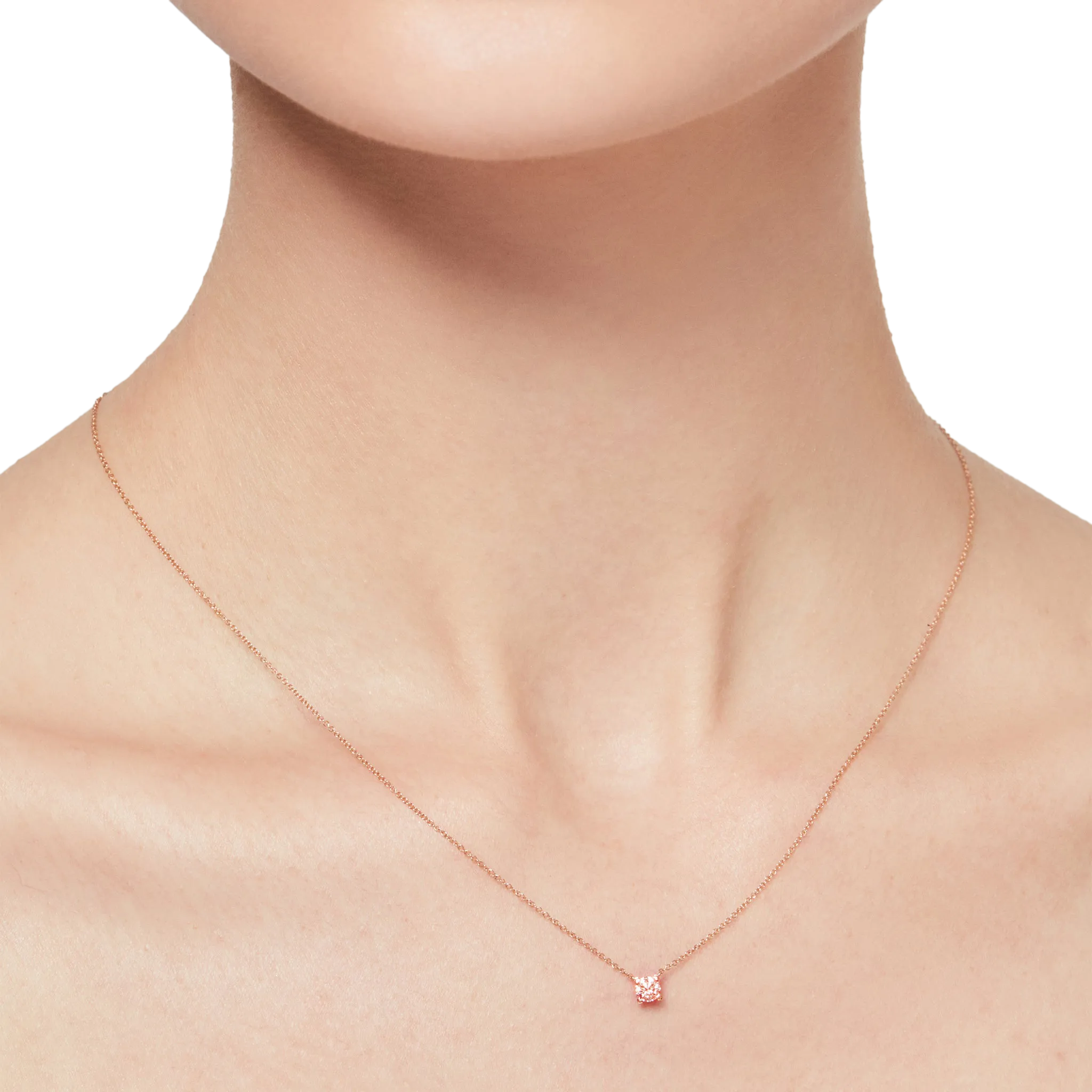 Luna pink diamond solitaire necklace 0.2ct