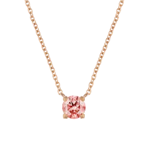 Luna pink diamond solitaire necklace 0.2ct