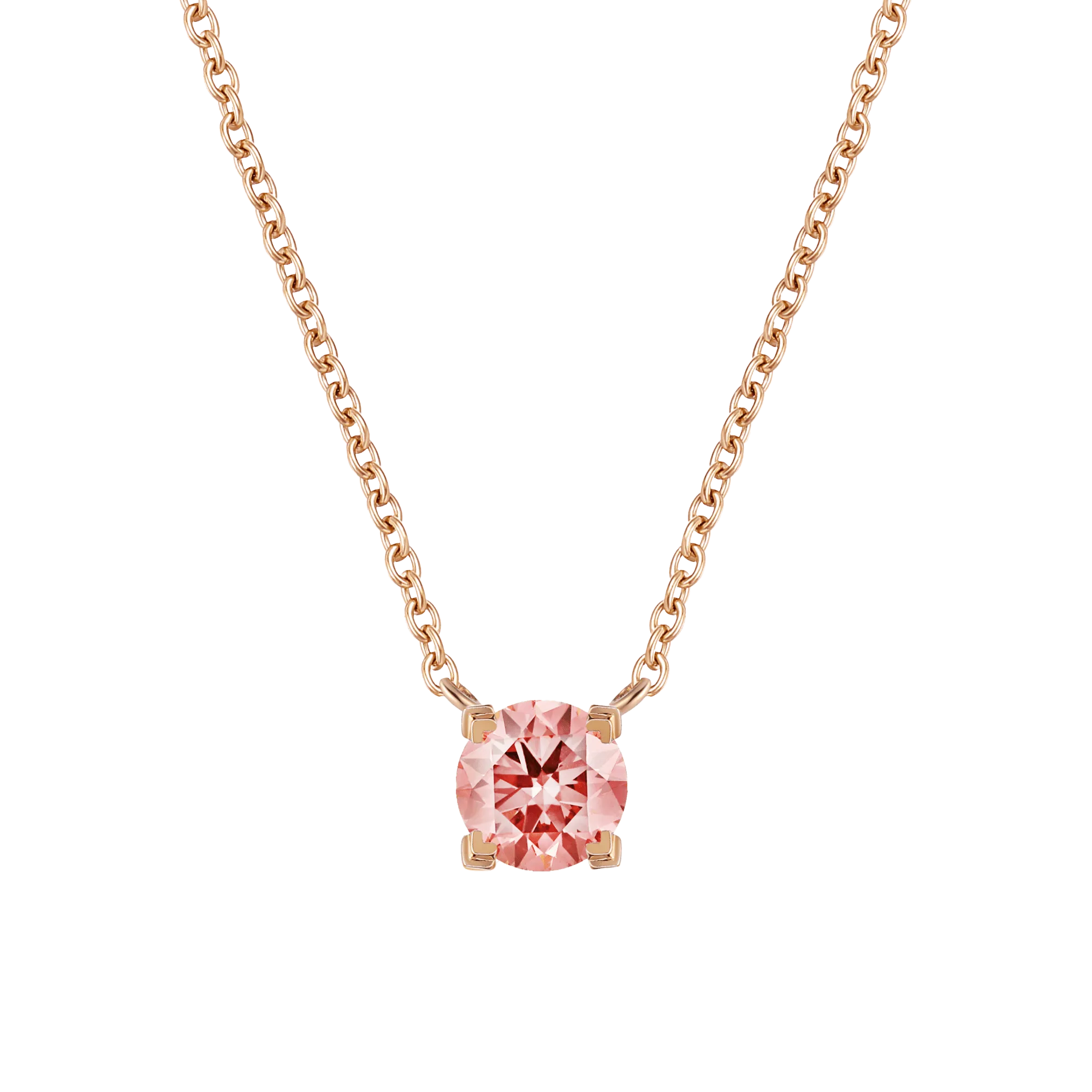 Luna pink diamond solitaire necklace 0.2ct