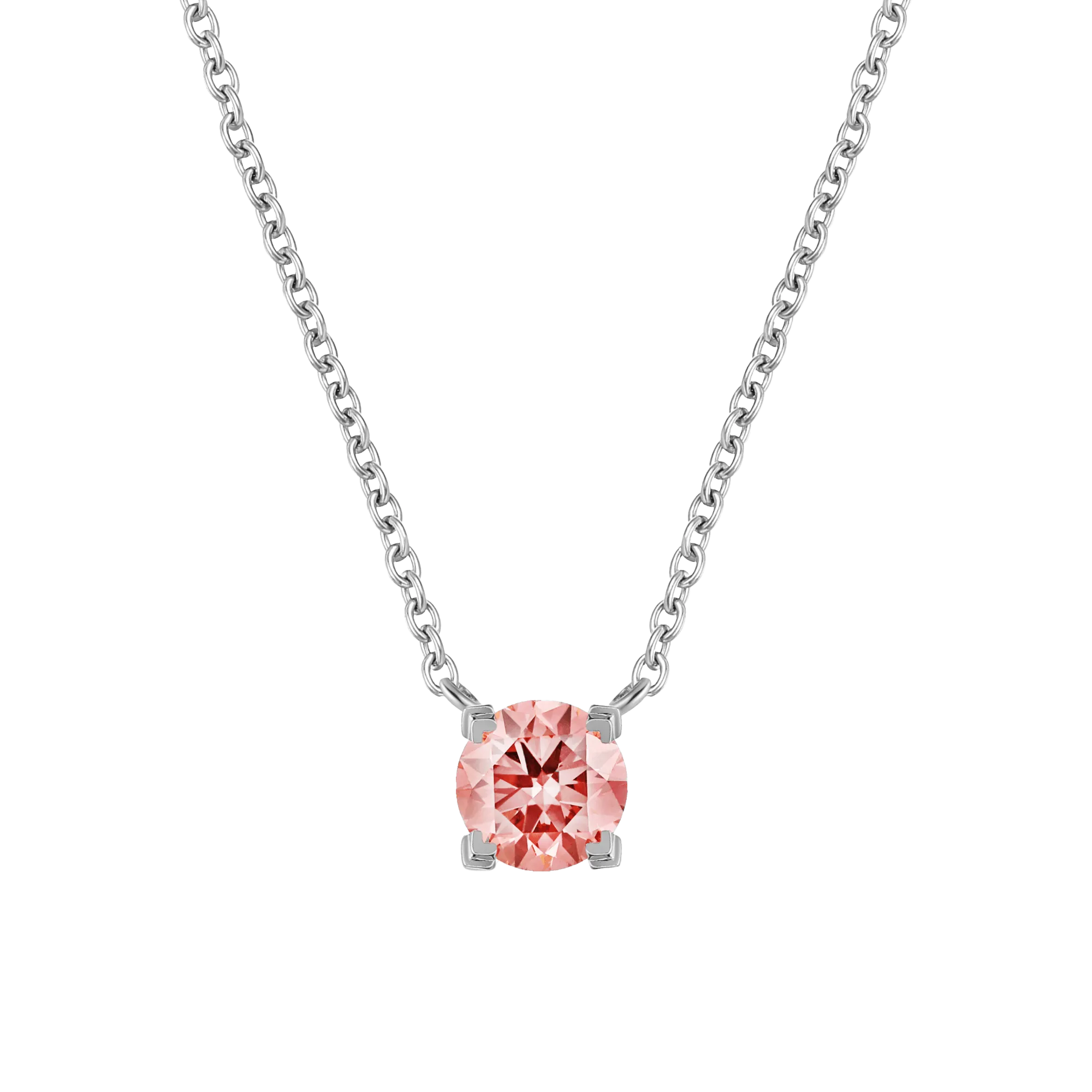 Luna pink diamond solitaire necklace 0.2ct