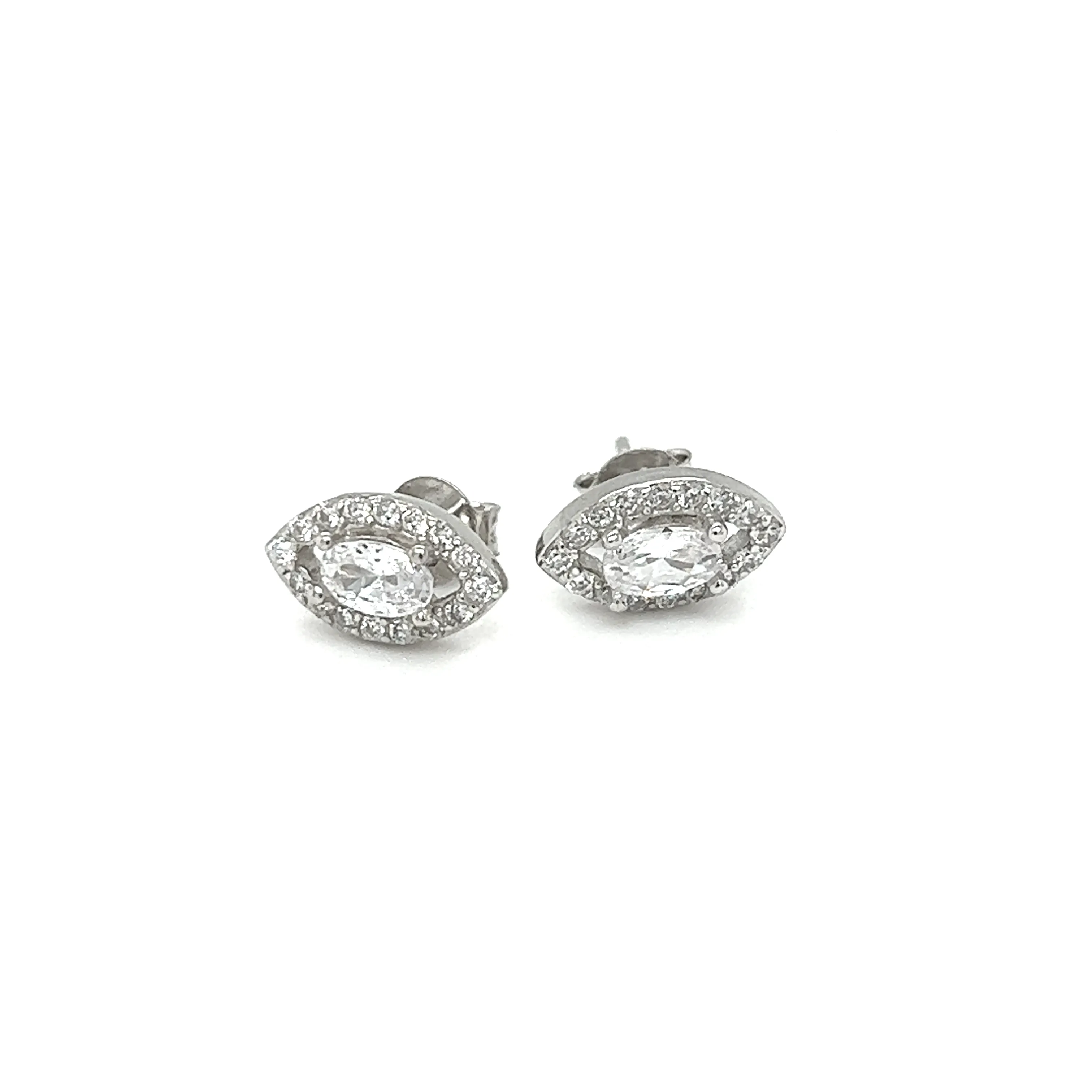 Marquise Shaped Cubic Zirconia Studs