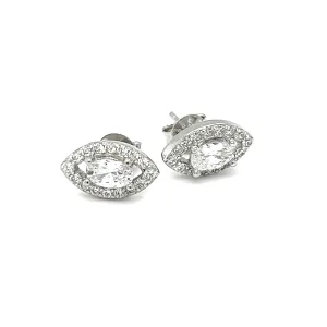 Marquise Shaped Cubic Zirconia Studs