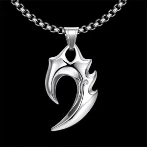 Mens Wolf Tooth Necklaces, Rock Punk Animal Pendant Collar