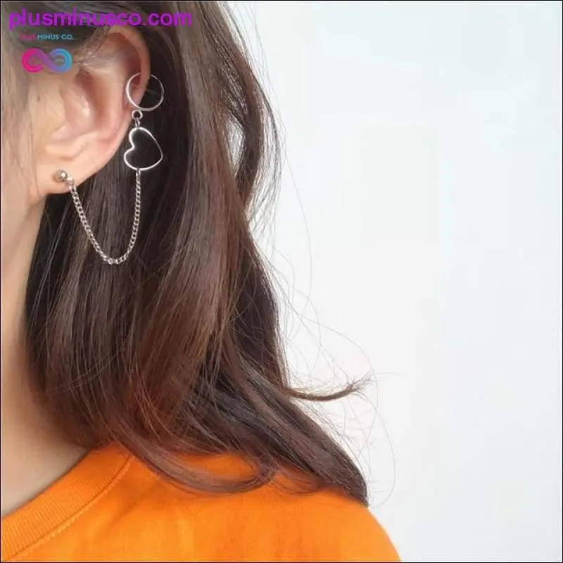 Minimalism Cool Heart Pendant Punk Drop Dangle Earring