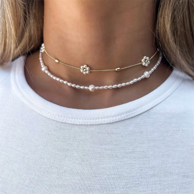 Multilayer Tropical Bohemian Choker Necklaces
