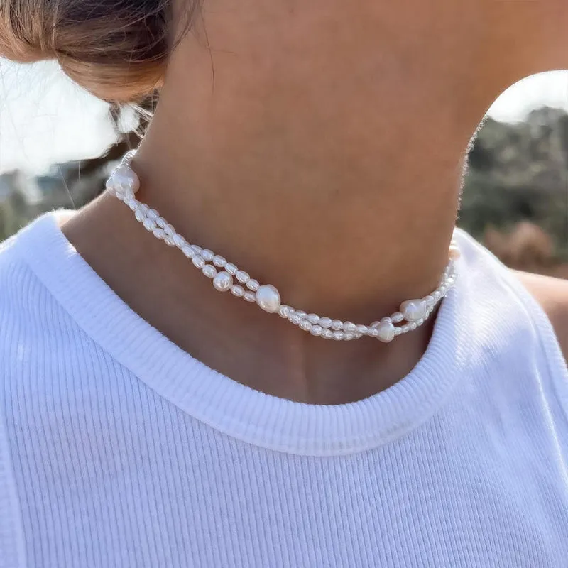 Multilayer Tropical Bohemian Choker Necklaces