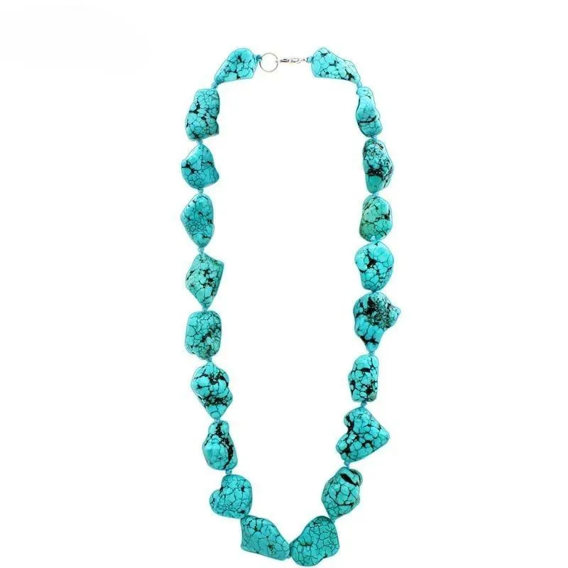 Natural Irregular Stone Turquoises Chokers Necklace