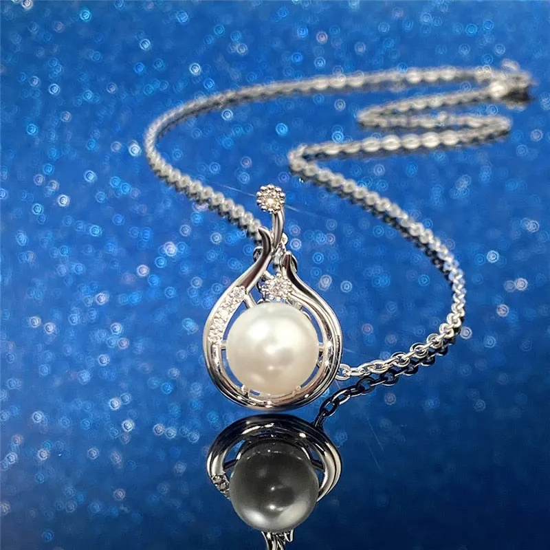 New Arrival Women Simulated Pearl Pendant Necklace