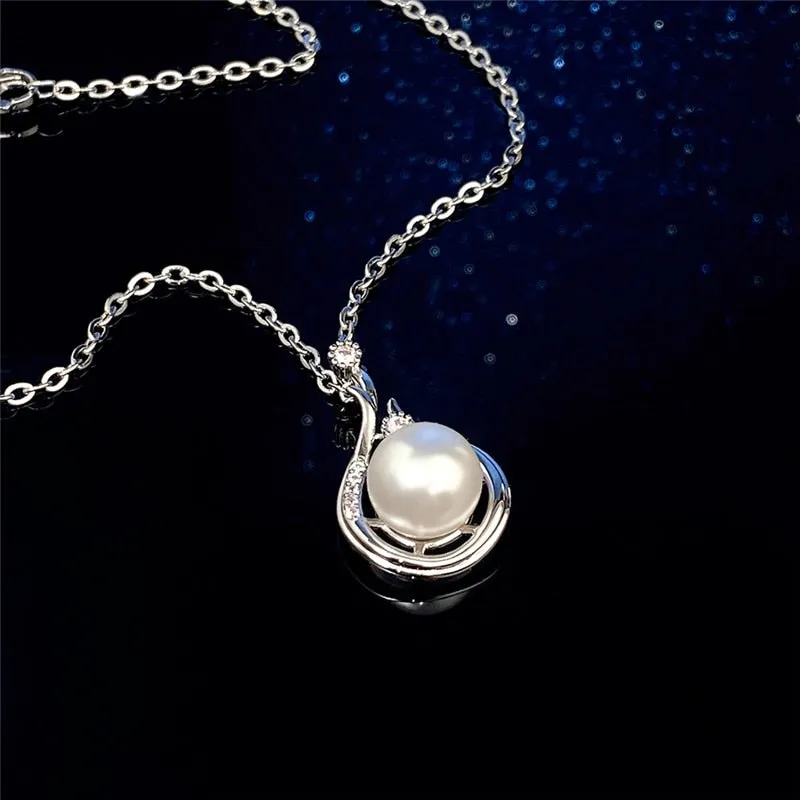 New Arrival Women Simulated Pearl Pendant Necklace