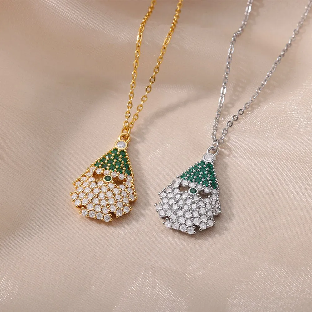 New Design Trendy Xmas Tree Pendant Necklace For Women