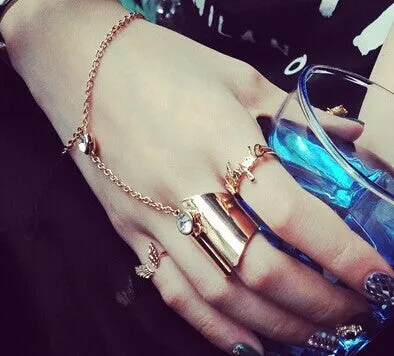 New fashion jewelry cool chain link midi finger ring gift for women girl
