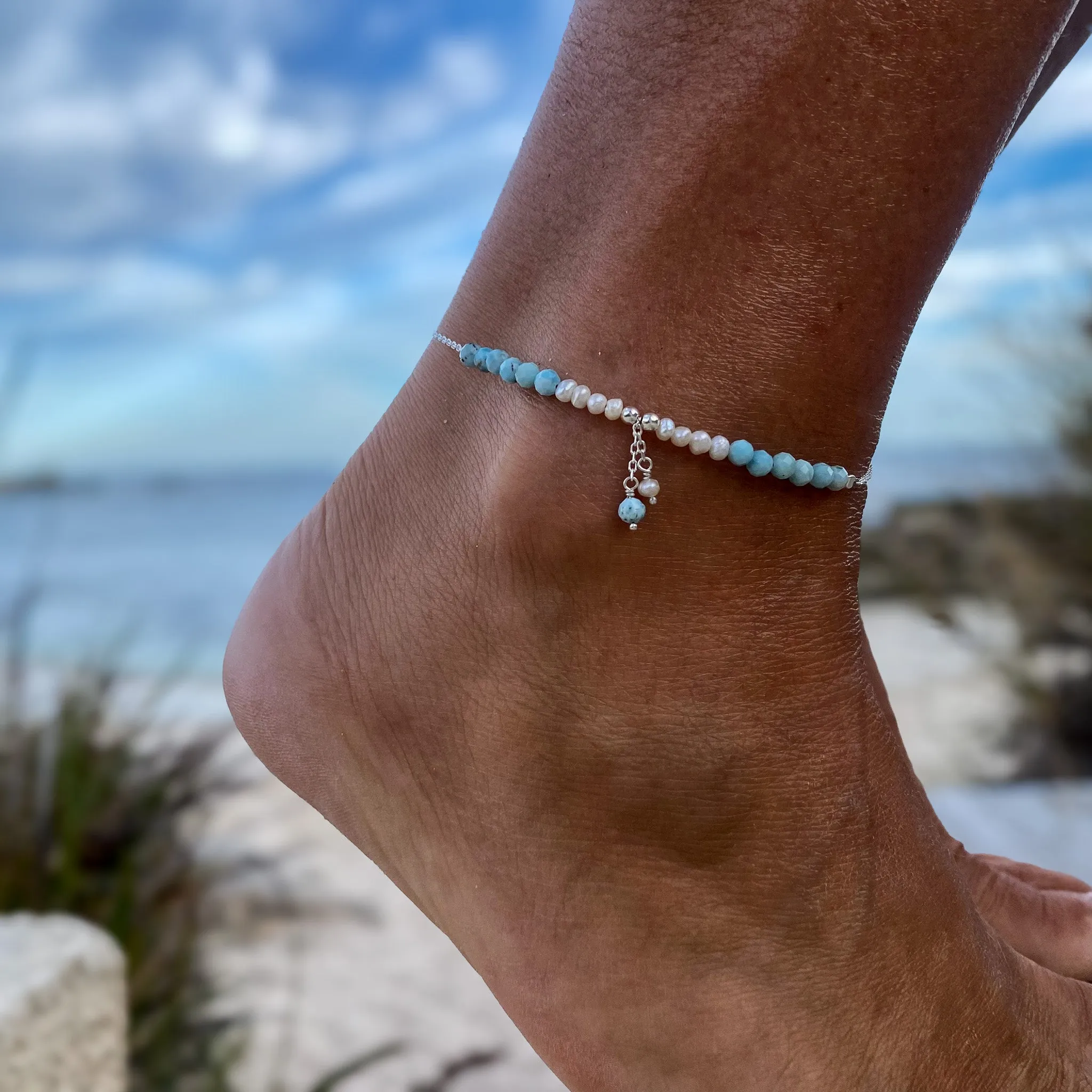 Ocean Spell Larimar Anklet