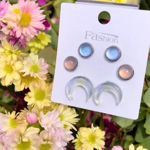 Opal Moon 3 piece studs