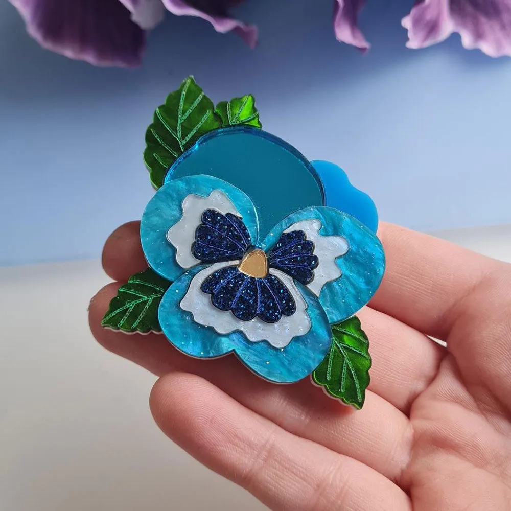 Pansy Brooch by Cherryloco Jewellery
