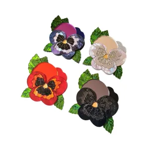 Pansy Brooch by Cherryloco Jewellery