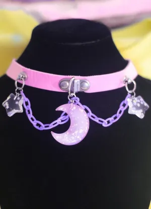 Pastel Galaxy Chain Choker Necklace