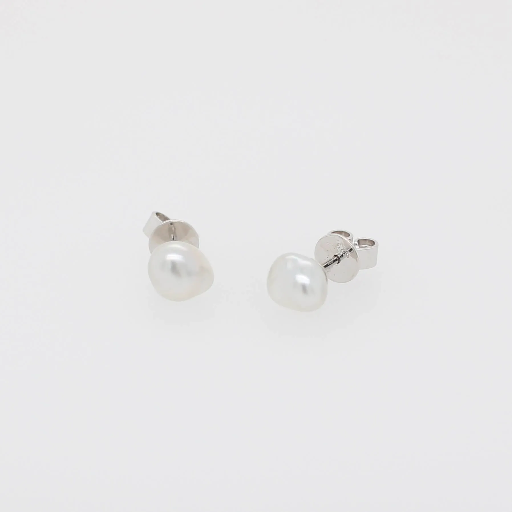 Petite Keshi Pearl Studs