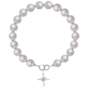 Radiant Cross Luminous Beads Pearl Necklace