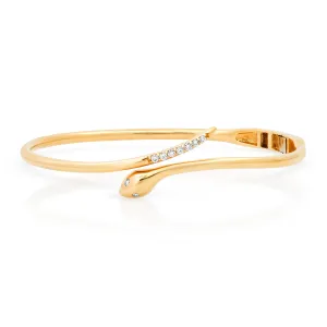 RATTLESNAKE DIAMOND BANGLE, 14kt GOLD