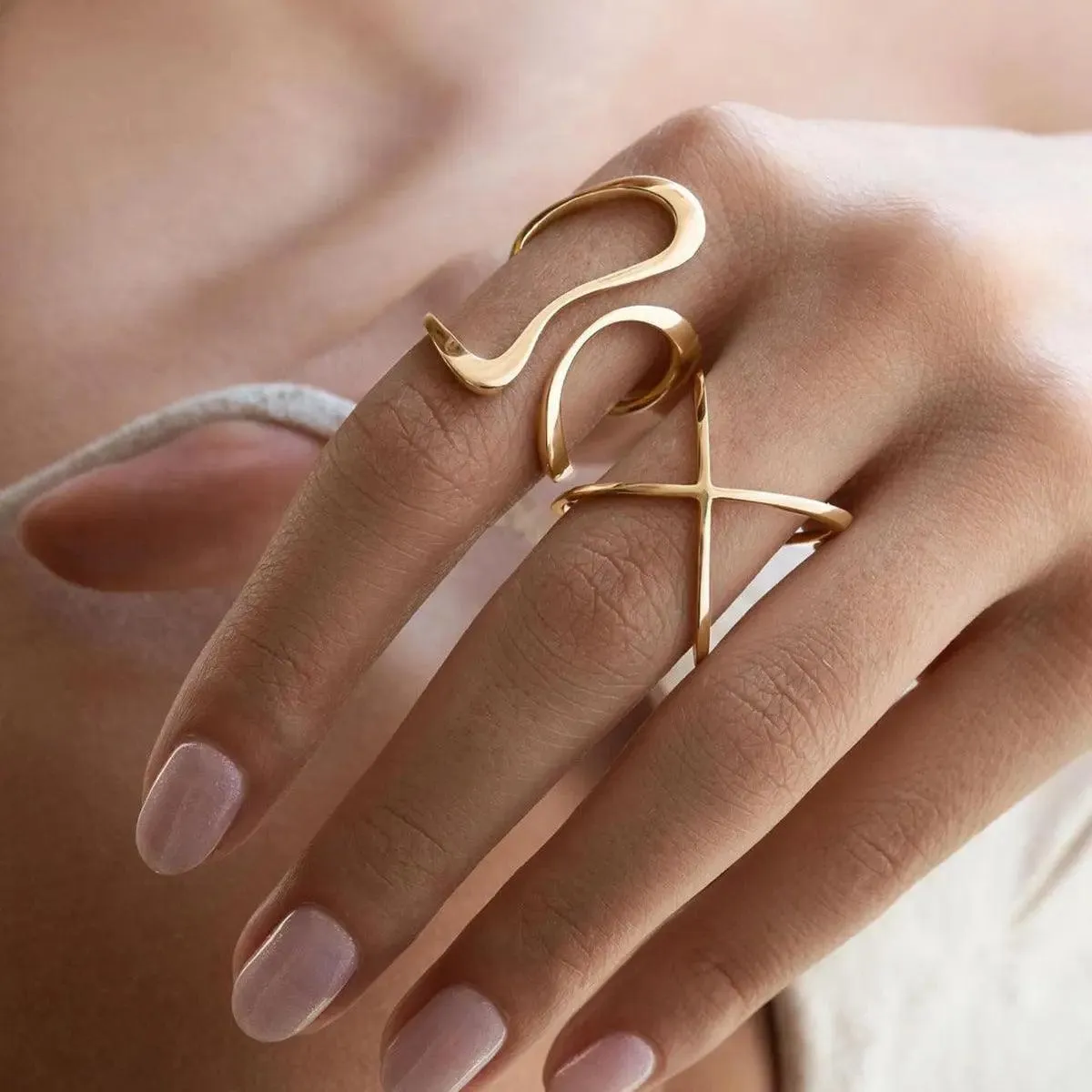 Retro 18K Gold Adjustable Ring