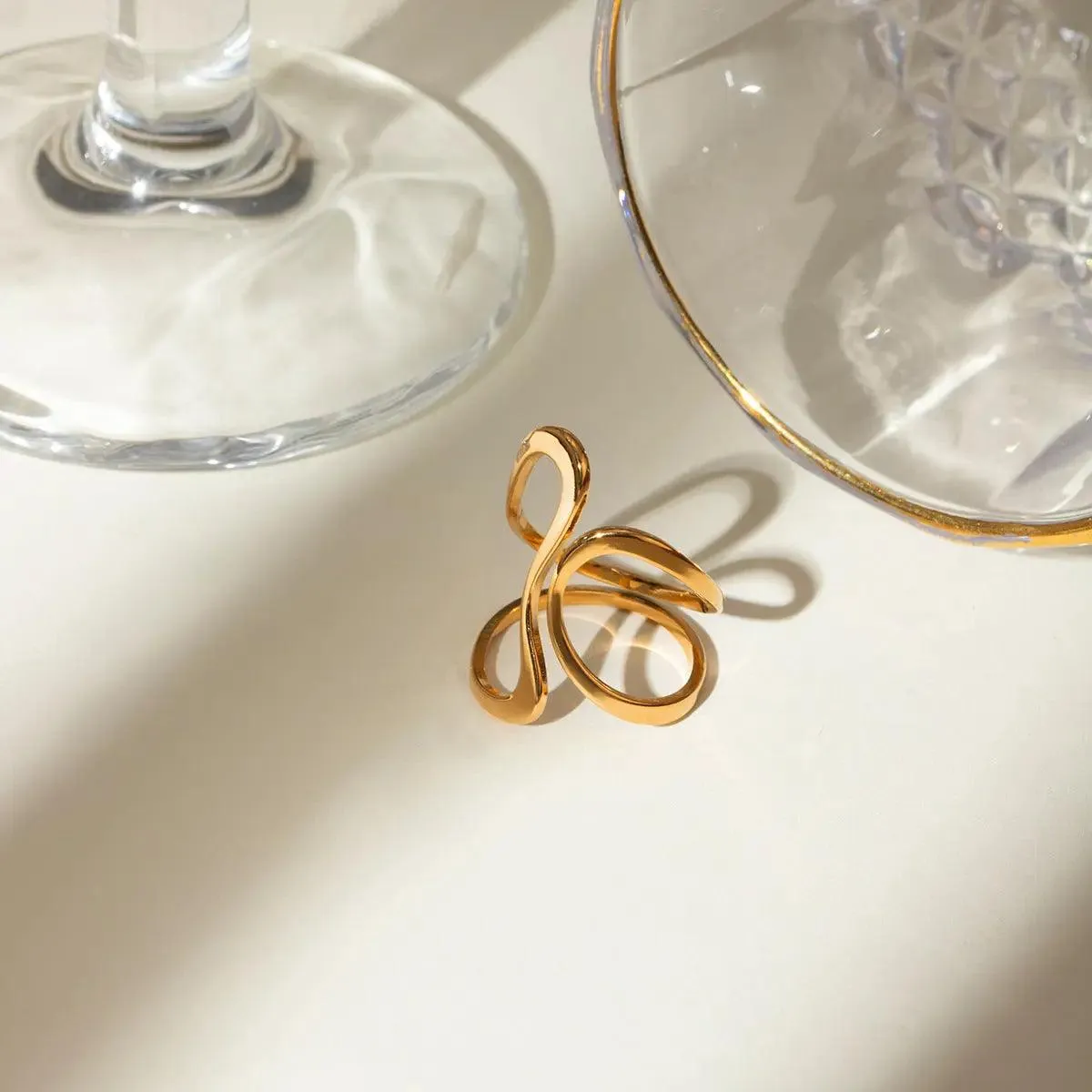 Retro 18K Gold Adjustable Ring