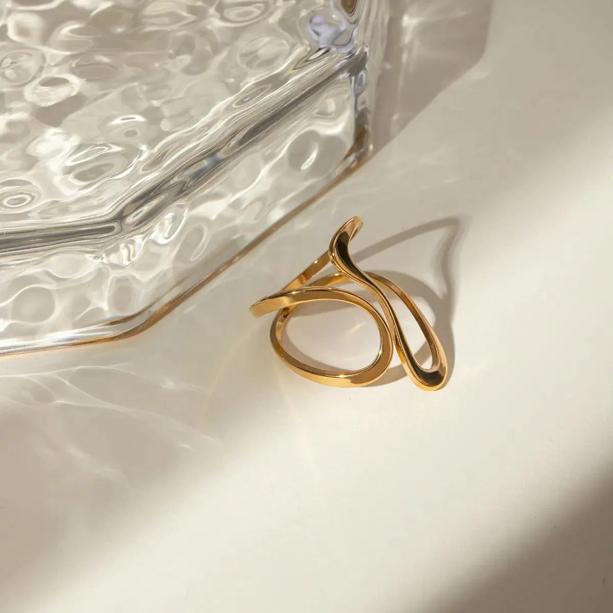Retro 18K Gold Adjustable Ring