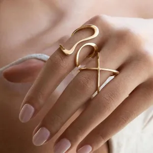 Retro 18K Gold Adjustable Ring