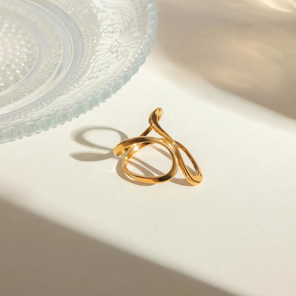 Retro 18K Gold Adjustable Ring