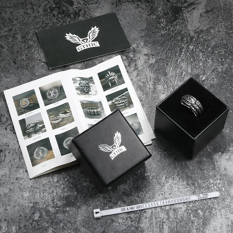 Retro Dragon Spine Stainless Steel Ring