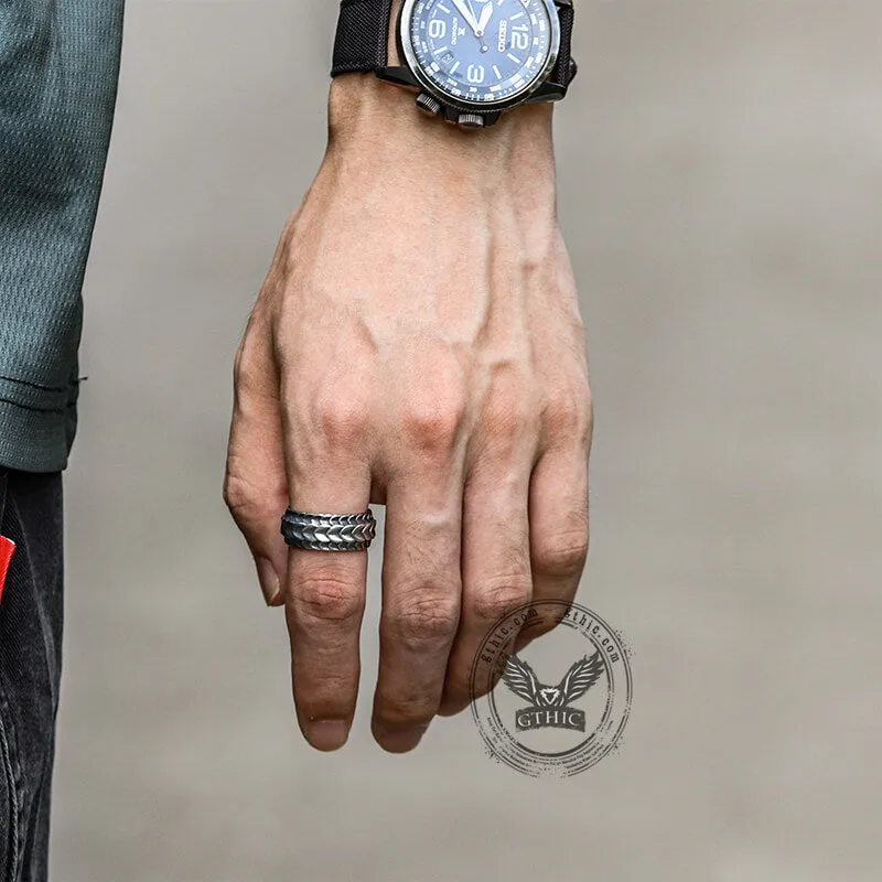 Retro Dragon Spine Stainless Steel Ring