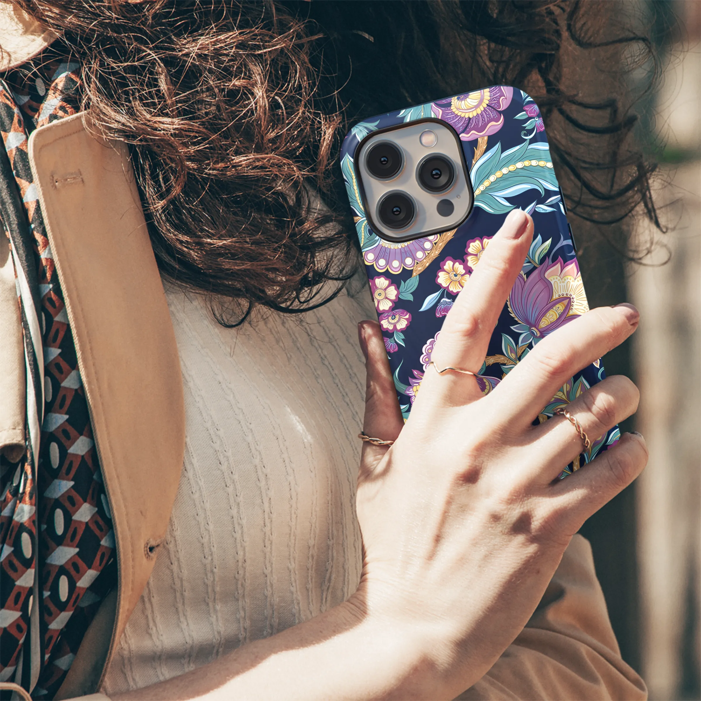 Retro Vintage Flower Jacobin Phone Case iPhone Samsung Cover Pixel 3821